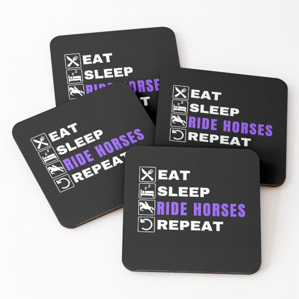 Item preview, Eat Sleep Ride Horses Repeat Pony Funny Horseback Riding Love designed and sold by Kevins16.