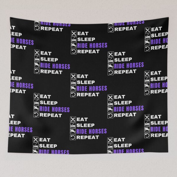 Item preview, Eat Sleep Ride Horses Repeat Pony Funny Horseback Riding Love designed and sold by Kevins16.