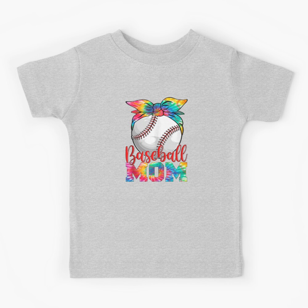 Bleached Baseball Bonus Mom Life Baseball Mom Mother's Day Kids T-Shirt  for Sale by v18korbin