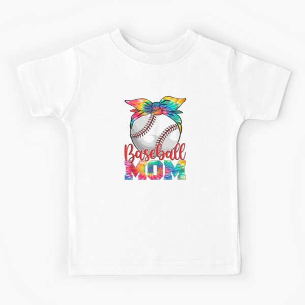 Bleached Baseball Bonus Mom Life Baseball Mom Mother's Day Kids T-Shirt  for Sale by v18korbin