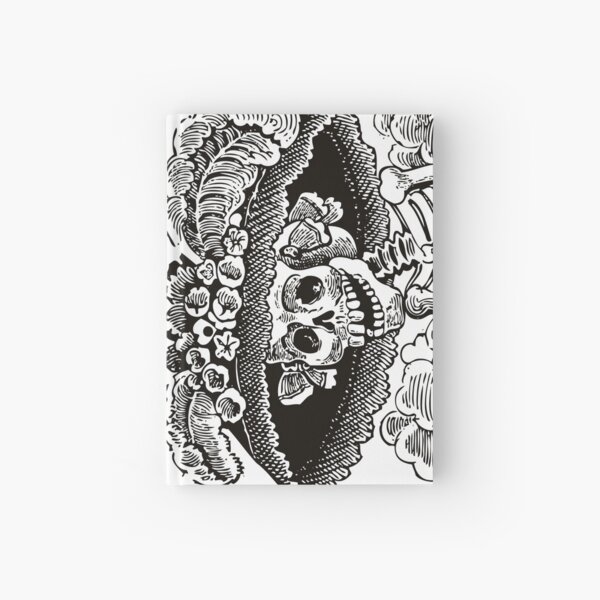 Calavera Catrina | Day of the Dead | Dia de los Muertos | Skulls and Skeletons | Vintage Skeletons | Black and White | Hardcover Journal