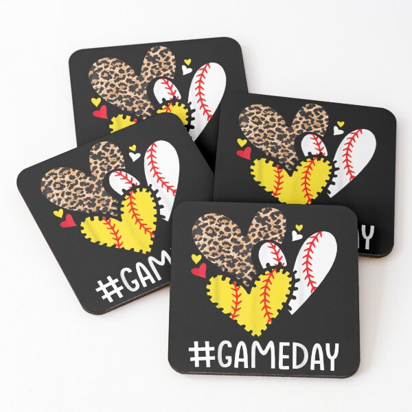 Item preview, Game Day Leopard Hearts Softball Mom Baseball Mother's Day designed and sold by v18korbin.
