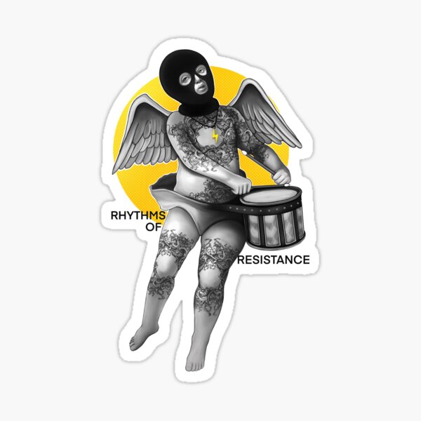 Item preview, Riot angel with drum rhythm of resistance  designed and sold by Meakm-art.
