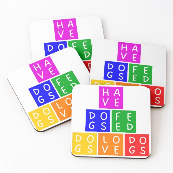Item preview, Have dogs, feed dogs, love dogs - Pyramid - Basic rainbow colors - Violet to Red designed and sold by RainbowWordLand.
