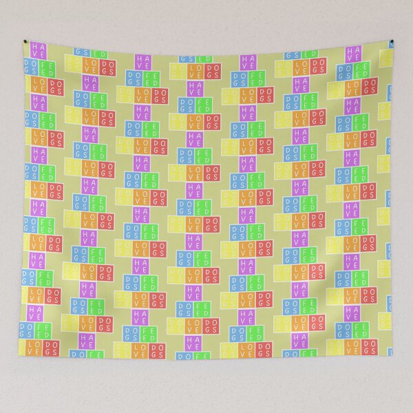 Item preview, Have dogs, feed dogs, love dogs - Pyramid - Pastel colors rainbow - Violet to red designed and sold by RainbowWordLand.