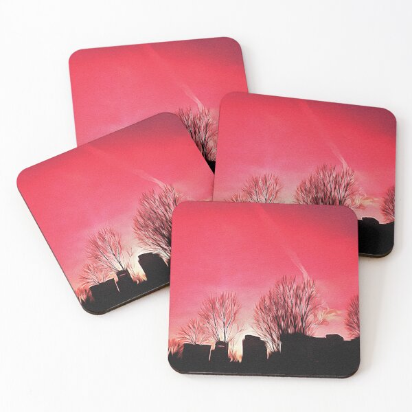 Item preview, Silhouette Trees Sunset - Oil Painting designed and sold by Unaiza Khalid.
