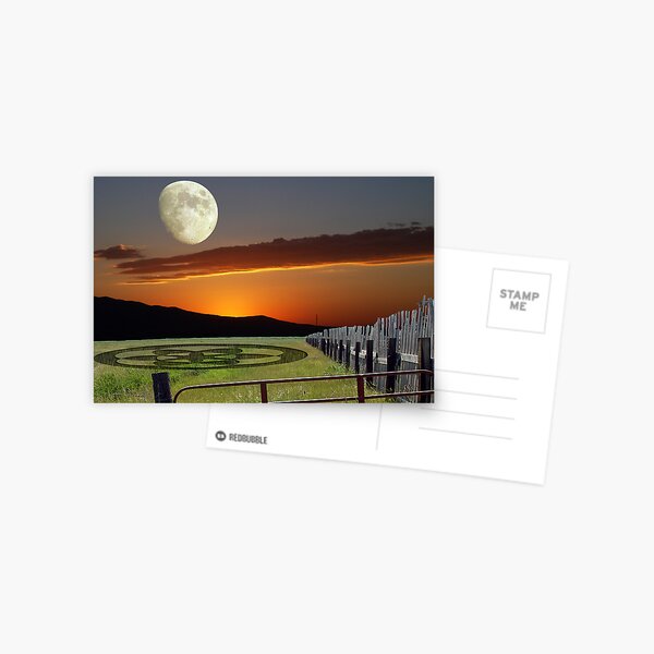 Moonlight Crop Circle Postcard
