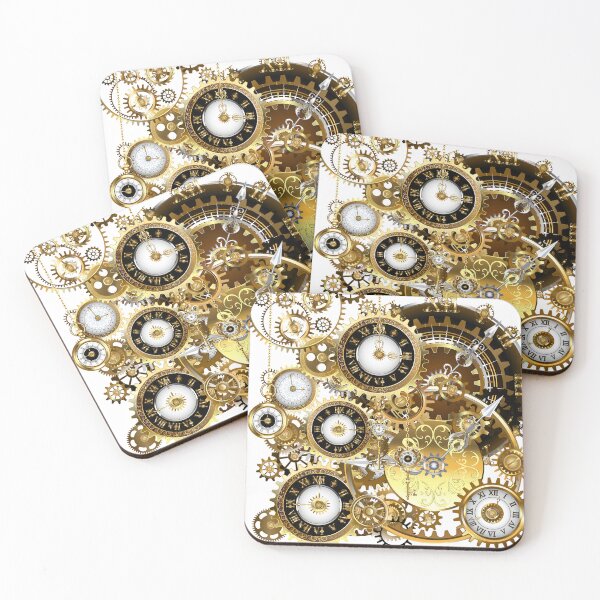 Item preview, Steam Punk Gold Clocks and Gears  designed and sold by MamaNeeaDesigns.