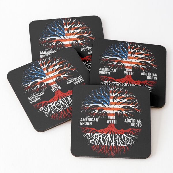 Item preview, American Grown With Austrian Roots Tree Austria Flag designed and sold by MoHaCo.