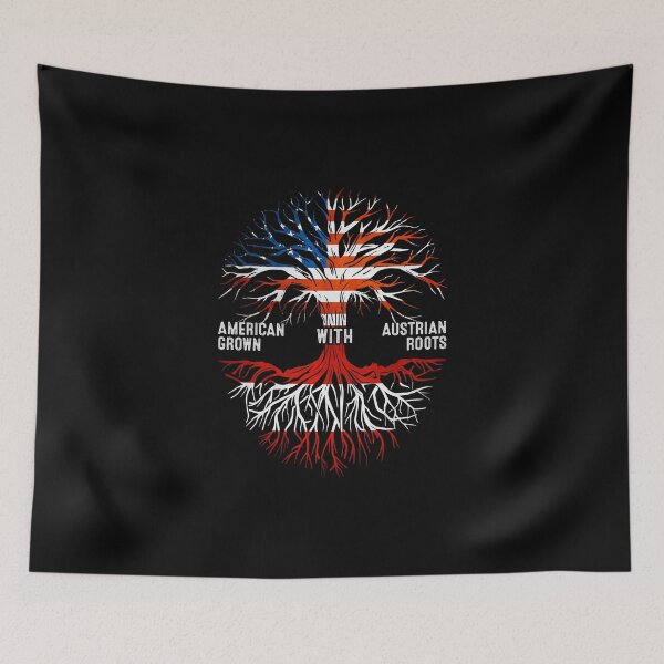 Item preview, American Grown With Austrian Roots Tree Austria Flag designed and sold by MoHaCo.