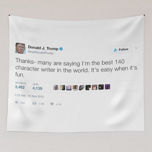 Item preview, Donald Trump - The Best 140 Character Writer in the World designed and sold by Tee Tweets.