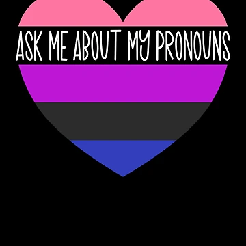 Imagen de la obra Ask Me About My Pronouns Genderfluid Gender Fluid Flag Gear de DynamicDesign
