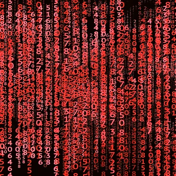Artwork thumbnail, Red Computer Code by TotallyRetroArt