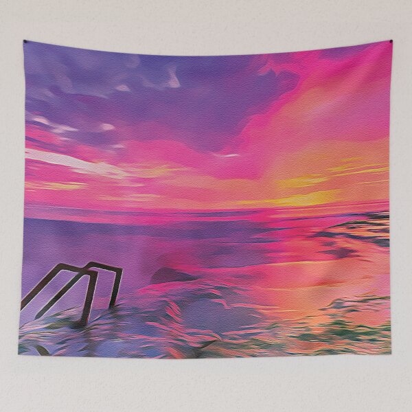Item preview, Spain Sunset - Watercolor Painting designed and sold by Unaiza Khalid.