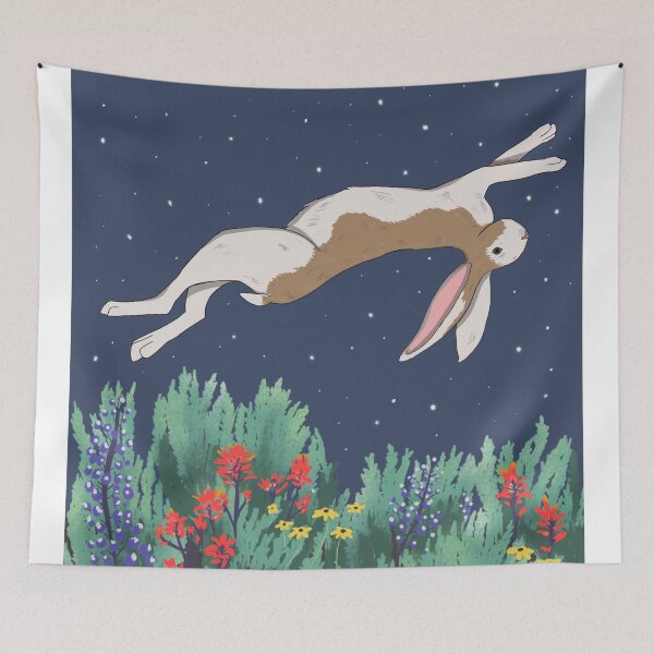 Item preview, Nightitme Leaping Bunny designed and sold by marleywrightart.