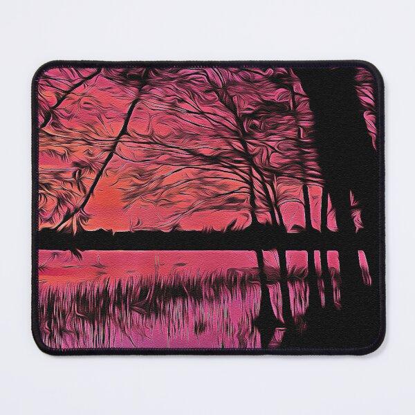 Item preview, Trees by the Lake - Oil Painting designed and sold by Unaiza Khalid.