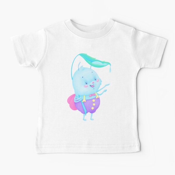 A happy little fly with the leaf Baby T-Shirt