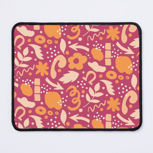 Item preview, Abstract retro vibrant pattern in orange, cream and tomato red designed and sold by FrancesPoff.