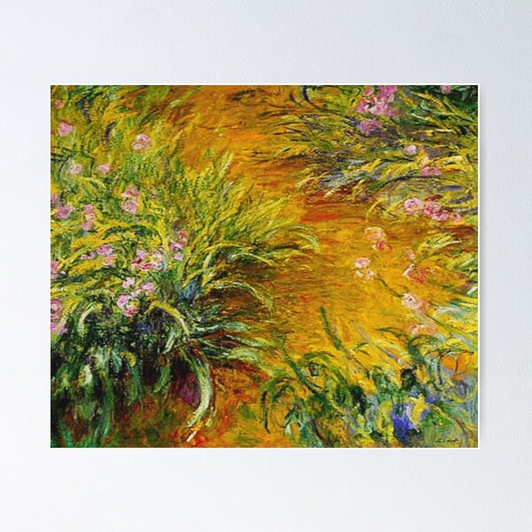 Claude Monet, Iris at the Sea-Rose Pond Poster for Sale by Gascondi