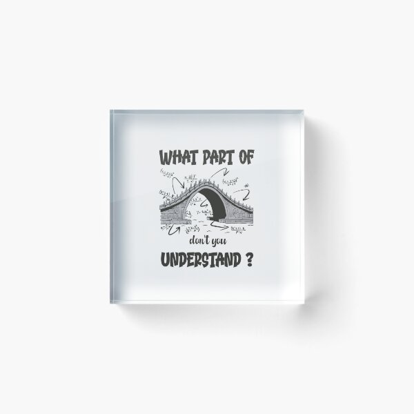 Item preview, What Part Of Don't You Understand Bridge with Maths Equations for Teacher designed and sold by Hema Thilakaratne.