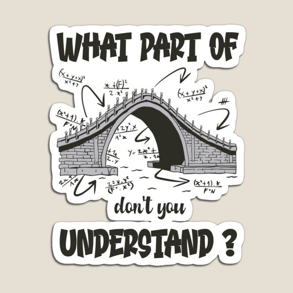 Item preview, What Part Of Don't You Understand Bridge with Maths Equations for Teacher designed and sold by Hema Thilakaratne.
