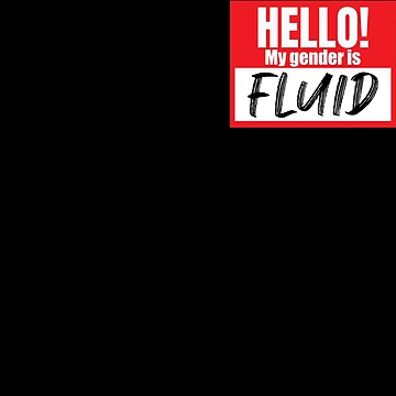 Imagen de la obra Hello My Gender Is Fluid Nametag LGBTQ Trans Genderfluid Gear de DynamicDesign
