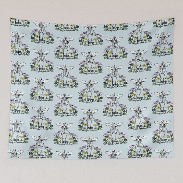 Item preview, Skeleton gothic pastel flowers design   designed and sold by Timmarshall.