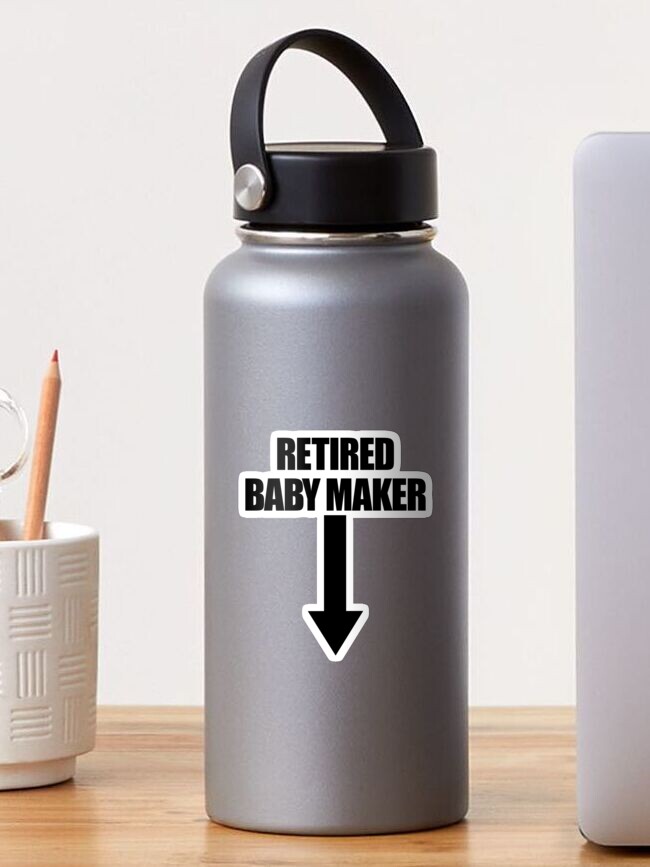 Imagen 1 de 3, Pegatina con la obra Retired Baby Maker Arrow Men's Vasectomy Gift Vasectomy Gear, diseñada y vendida por DynamicDesign.