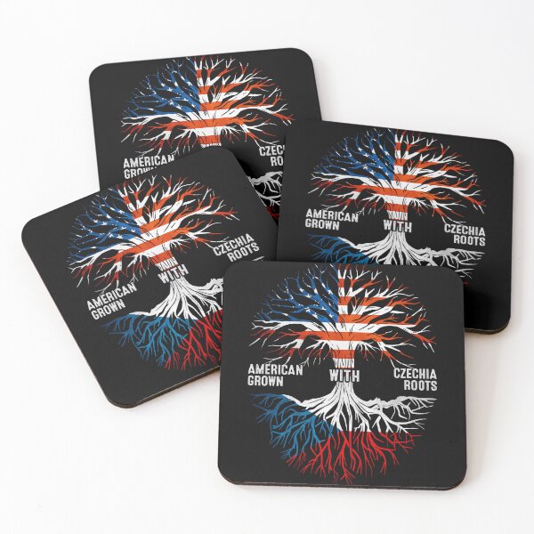 Item preview, American Grown With Czechia Roots Tree Czech Republic Flag designed and sold by MoHaCo.