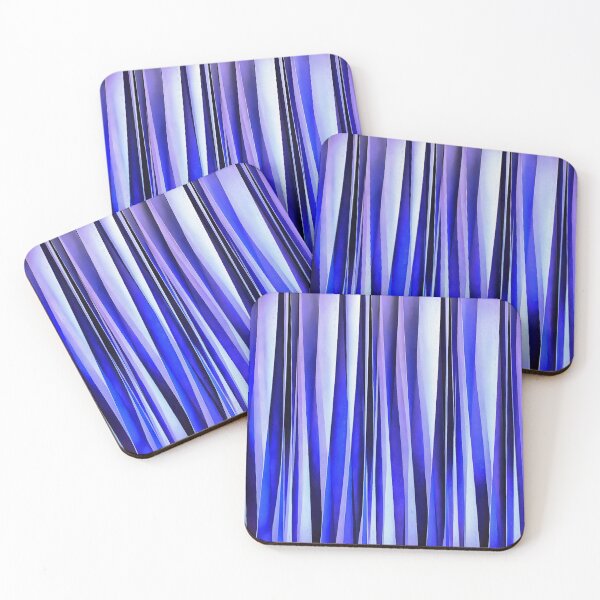 Item preview, Uneven Artistic Vertical Stripes Deep Blue Hues designed and sold by taiche.