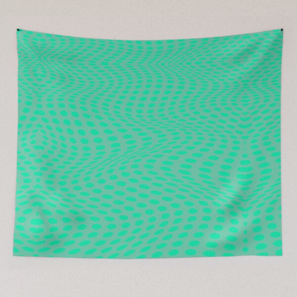 Item preview, Wavy Dots - Green Light designed and sold by SilverPegasus.