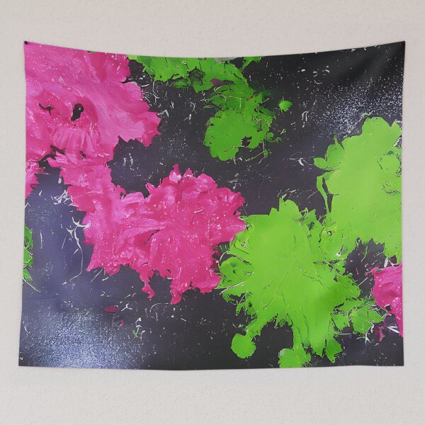 Item preview, Neon pink and green paint splatter designed and sold by fizzribbit.