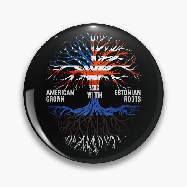 Item preview, American Grown With Estonian Roots Tree Bandera de Estonia designed and sold by MoHaCo.