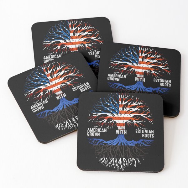 Item preview, American Grown With Estonian Roots Tree Estonia Flag designed and sold by MoHaCo.