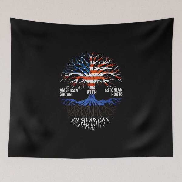 Item preview, American Grown With Estonian Roots Tree Bandera de Estonia designed and sold by MoHaCo.