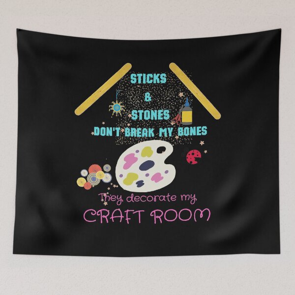 Item preview, Sticks and stones humorous crafters design designed and sold by Kashear.