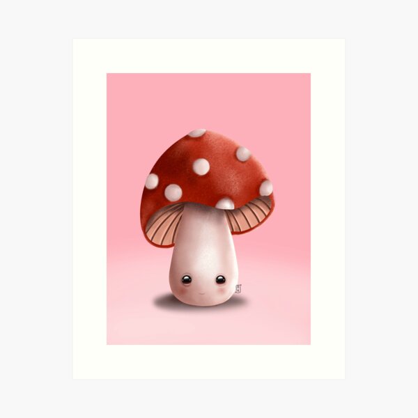 The Cutest Mushroom Art Print