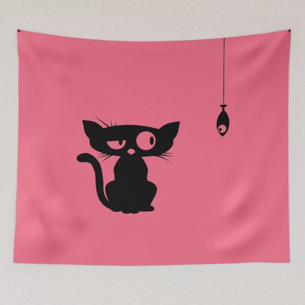Item preview, Funny Cat and Fish designed and sold by elizaldesigns.