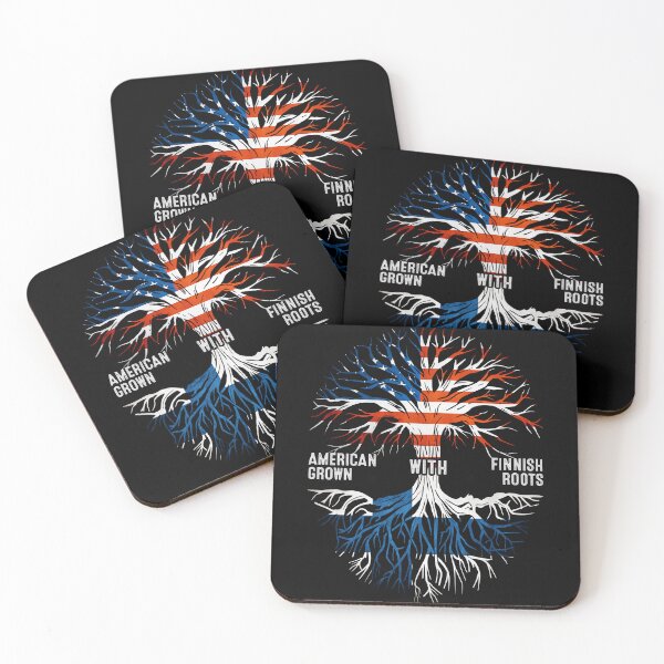 Item preview, American Grown With Finnish Roots Tree Finland Flag designed and sold by MoHaCo.