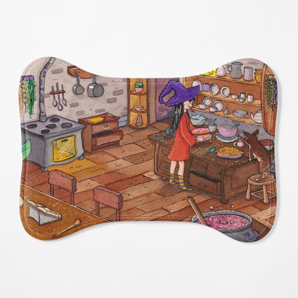 Luna and Cosmo Cooking Dog Mat