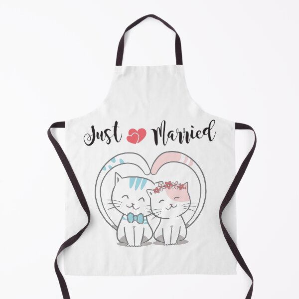 Item preview, Just Married Cat Wedding Couple designed and sold by BuxomBabe21.