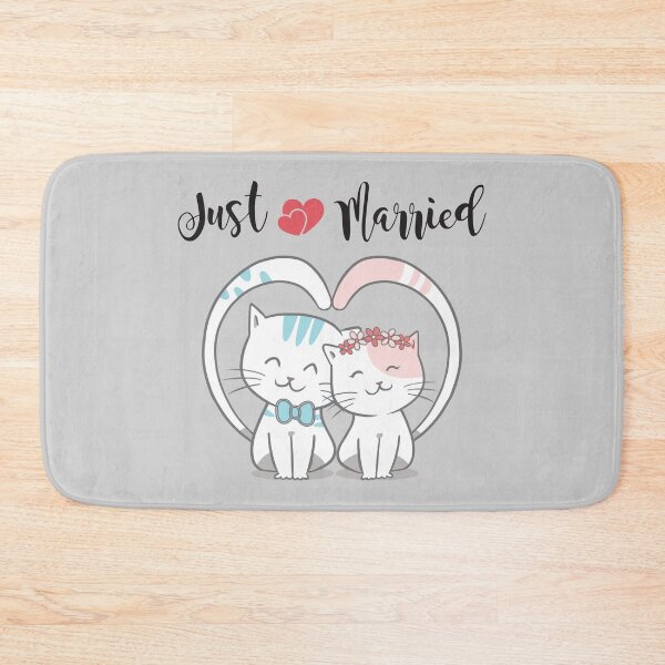 Item preview, Just Married Cat Wedding Couple designed and sold by BuxomBabe21.