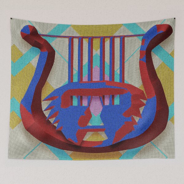 Item preview, MASK TRIBAL TRADITIONAL MEDIEVAL HARP PATTERN. designed and sold by Ralek.