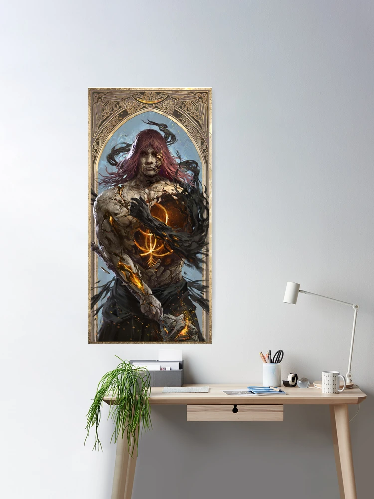  Metal tin logo artwork poster Radagon of the Golden Order Elden  Ring Game Cave Garage bar wall decorated with vintage metal tin poster 8 x  12 inches: Posters & Prints