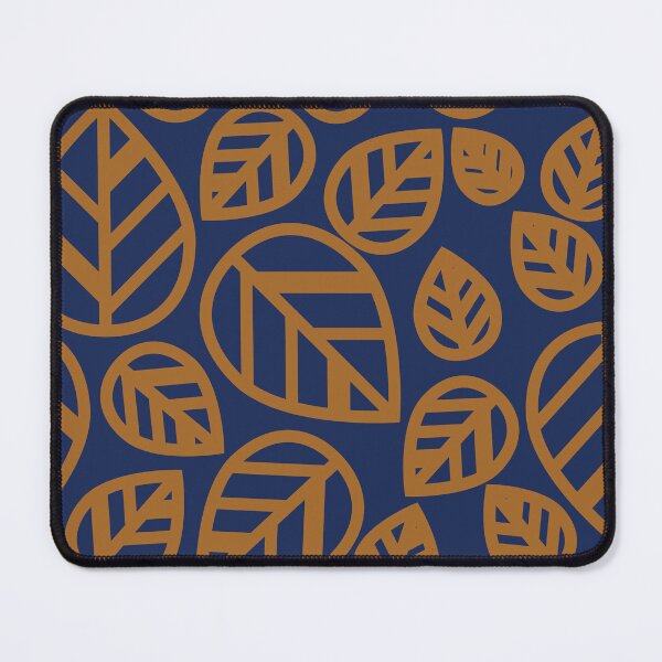 Item preview, Dark Yellow Leaves on Dark Blue Background  designed and sold by CRYSTAL WOMACK.