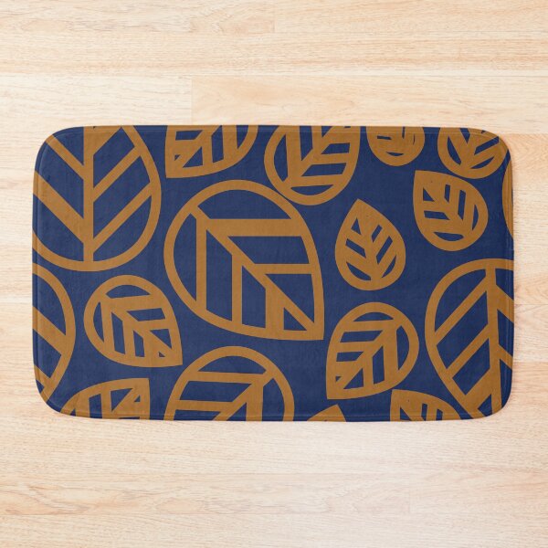 Item preview, Dark Yellow Leaves on Dark Blue Background  designed and sold by CRYSTAL WOMACK.