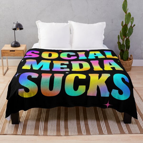 Item preview, Social media sucks typography designed and sold by Meakm-art.