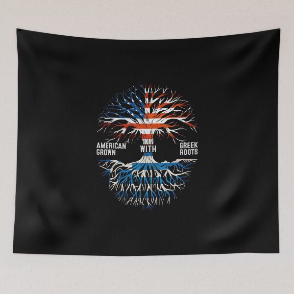 Item preview, American Grown With Greek Roots Tree Greece Flag designed and sold by MoHaCo.