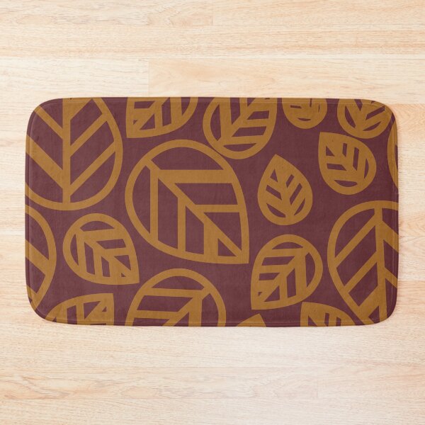 Item preview, Dark Yellow Leaves on Dark Red Background  designed and sold by CRYSTAL WOMACK.