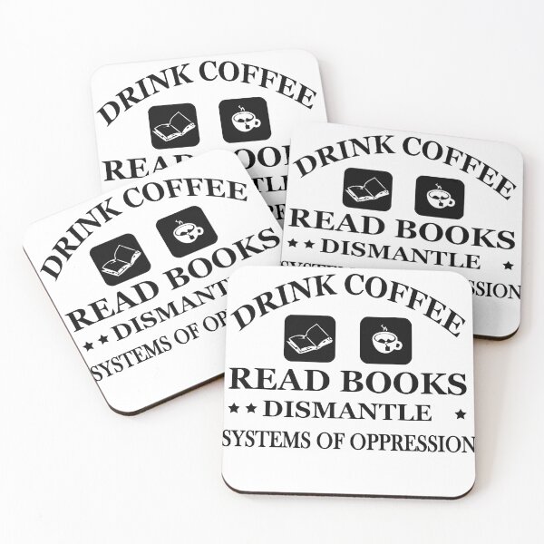 Item preview, drink coffee read books dismantle systems of oppression Tank Top designed and sold by artzaka.